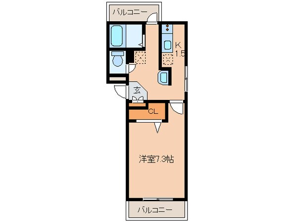 ブランシュ－ル片峰Ⅱの物件間取画像